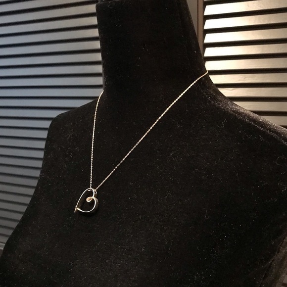 Sterling Silver Heart Necklace Engraved in Cursive “May Happiness Touch Your…” - Picture 10 of 10